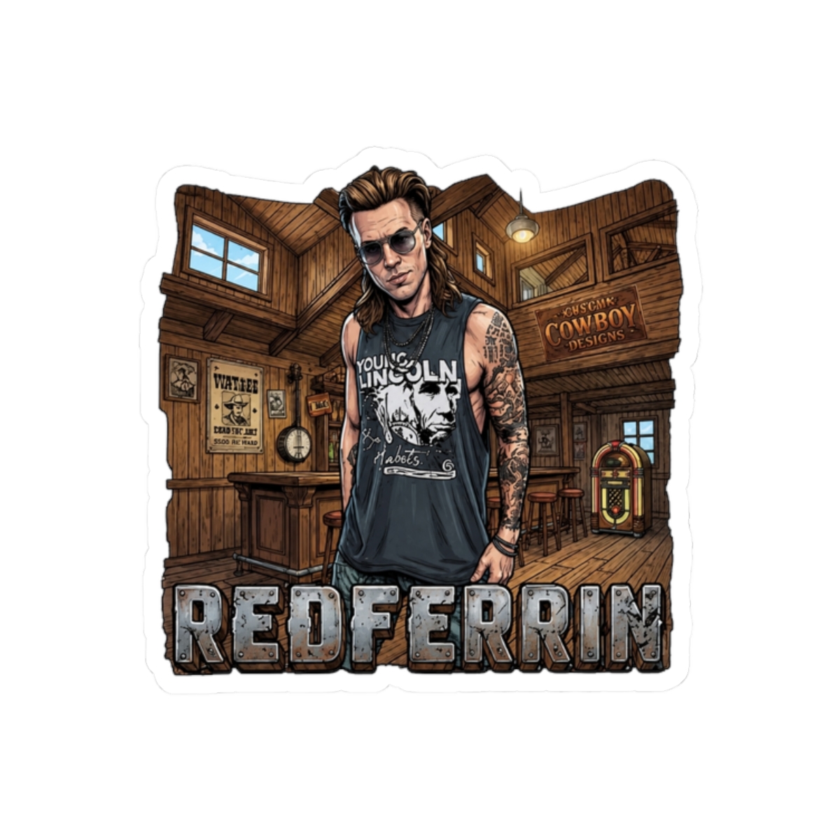 Blake Redferrin 1 Sticker - alternate angle 3, merchandise